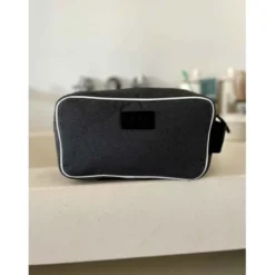 E2r trousse de toilette homme voyage rouge et noire rétro bobby