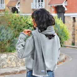 Etole pashmina femme gris foncé
