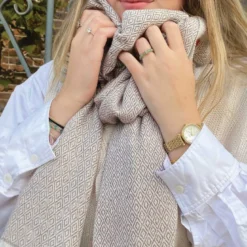 Etole pashmina femme marron glacé