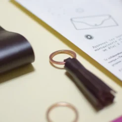 Etui à lunettes en cuir- kit diy