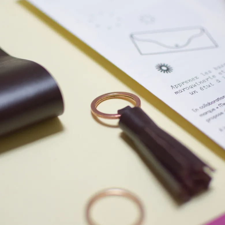 Etui à lunettes en cuir- kit diy