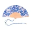 Eventail avec cordon Fleurs Bleues
