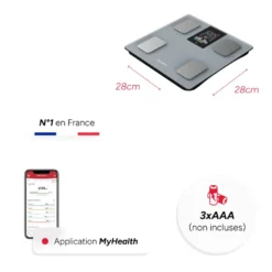 Evo fit - pèse personne connecté ou autonome - impédancemètre avec écran couleur