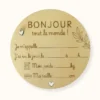 Faire part de naissance en bois à compléter