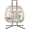 Faro fauteuil suspendu 2 places effet rotin