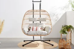 Faro fauteuil suspendu 2 places effet rotin
