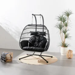 Faro fauteuil suspendu 2 places noir