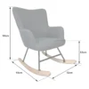 Fauteuil à bascule en tissu boucle vert kaki kaira