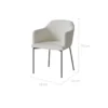 Fauteuil blanc en tissu effet laine bouclette - glam