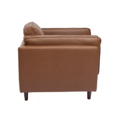 Fauteuil cuir marron bradley