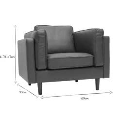 Fauteuil cuir marron bradley