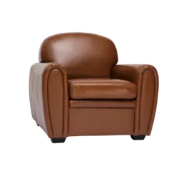 Fauteuil cuir marron club