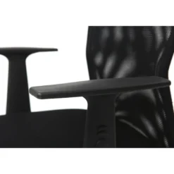 Fauteuil de bureau à roulettes en mesh noir et acier chromé pluz