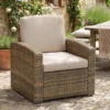 Fauteuil de jardin en alu et résine tressée selenim naturae - hespéride