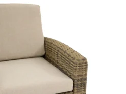 Fauteuil de jardin en alu et résine tressée selenim naturae - hespéride