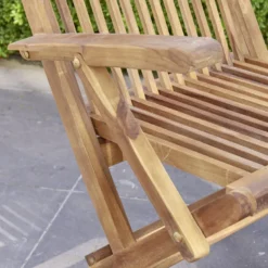 Fauteuil de jardin en teck huilé pliant