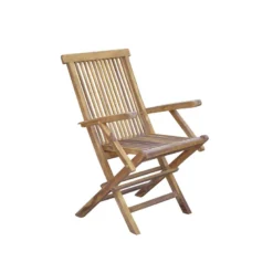 Fauteuil de jardin en teck huilé pliant