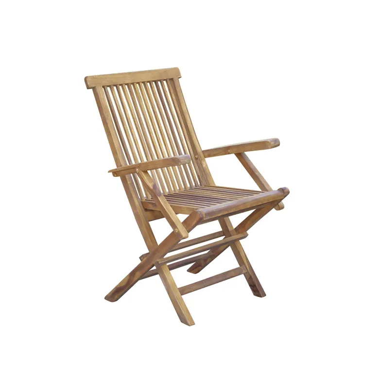 Fauteuil de jardin en teck huilé pliant