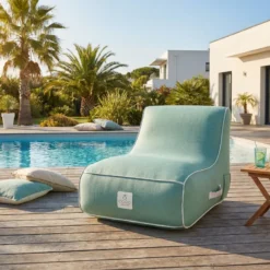Fauteuil de jardin gonflable riviera collection soge - vert d'eau