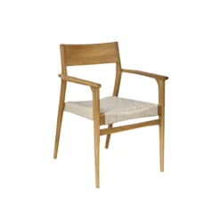 Fauteuil en teck massif et cordage