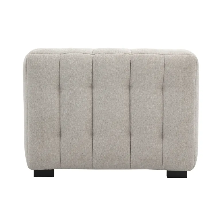 Fauteuil en tissu effet velours texturé beige corto