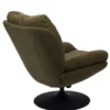 Fauteuil kaki avec piètement noiro Kaki