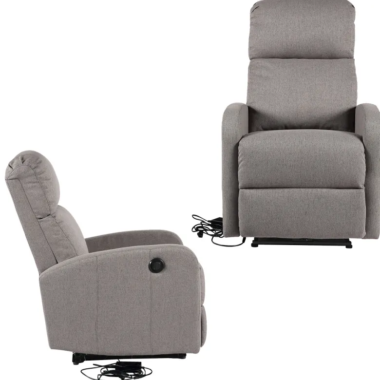 Fauteuil électrique inclinable relax gris