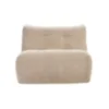 Fauteuil lounge en tissu effet velours texturé taupe bumpy