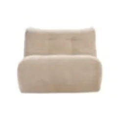 Fauteuil lounge en tissu effet velours texturé taupe bumpy