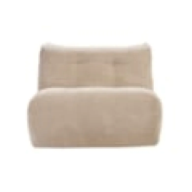 Fauteuil lounge en tissu effet velours texturé taupe bumpy