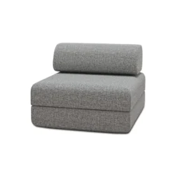 Fauteuil modulable et convertible - tissu tweed Gris