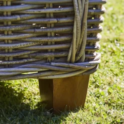 Fauteuil rond en kubu naturel