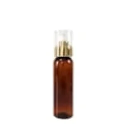 Flacon 100 ml ambré - pompe crème or