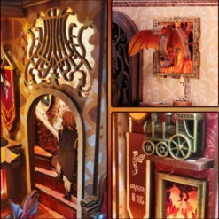 Flame common room - maquette booknook serre-livre