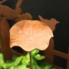 Fleur à piquer en métal rouillé ø.13 x ht.55 cm