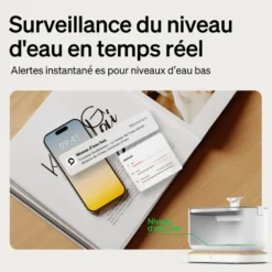 Fontaine à eau connectée pour animaux double filtration 2,5L Petlibro