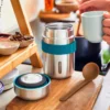 Food flask isotherme-ocean-400ml-anti-fuite-6h chaud 8h froid-avec cuillère Océan