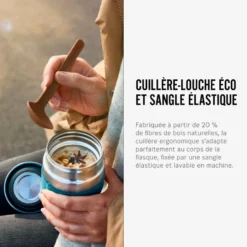 Food flask isotherme-ocean-400ml-anti-fuite-6h chaud 8h froid-avec cuillère Océan