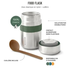 Food flask isotherme-ocean-400ml-anti-fuite-6h chaud 8h froid-avec cuillère Océan