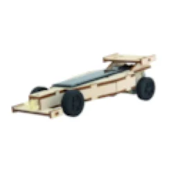 Formule 1 solaire en bois avec batterie