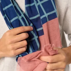 Foulard en coton bio crête