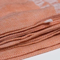 Foulard en coton bio jacquard orange