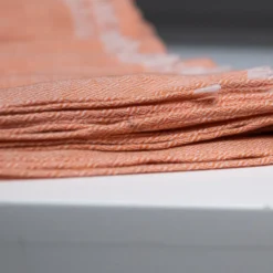 Foulard en coton bio jacquard orange