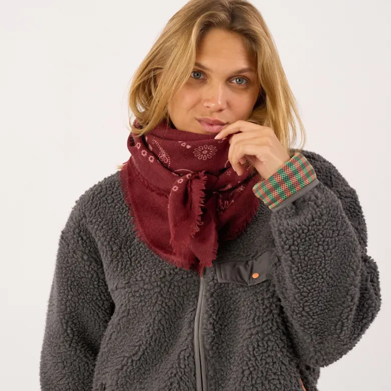 Foulard en laine louise bordeaux Bordeaux