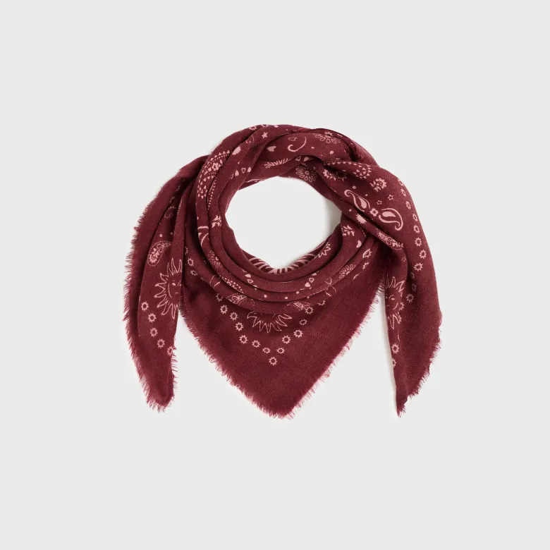 Foulard en laine louise bordeaux Bordeaux