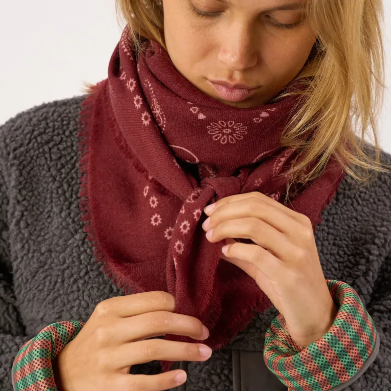 Foulard en laine louise bordeaux Bordeaux