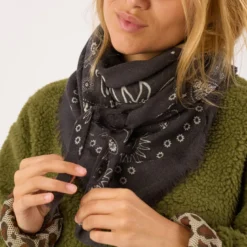 Foulard en laine louise gris Gris