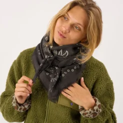 Foulard en laine louise gris Gris