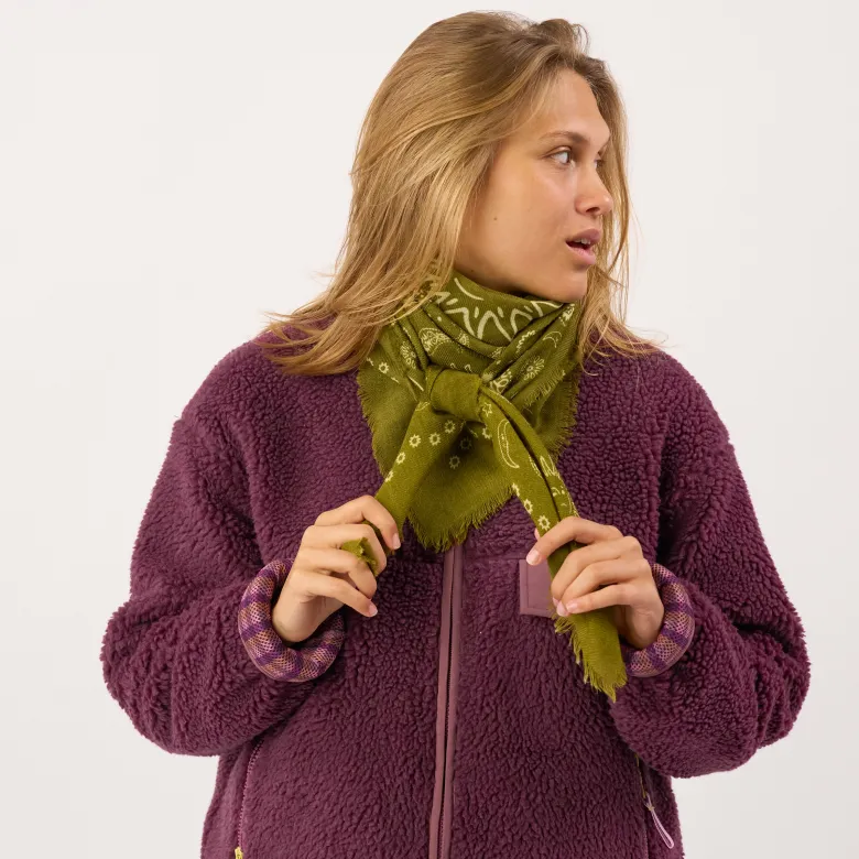 Foulard en laine louise kaki Kaki