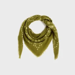 Foulard en laine louise kaki Kaki